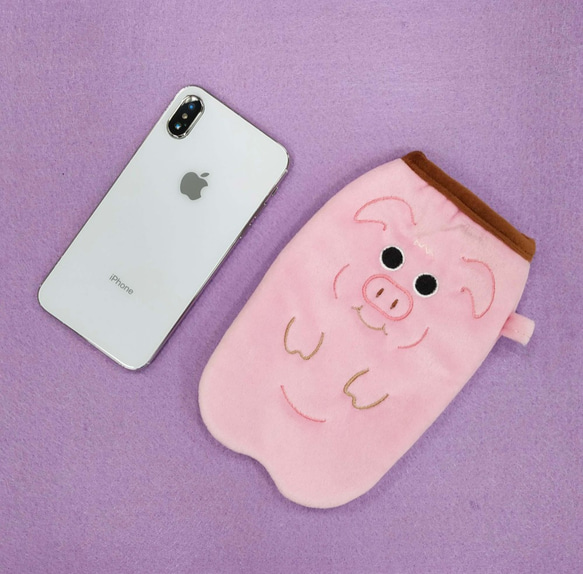 5.7吋手機袋 - 粉紅迷你豬 第2張的照片
