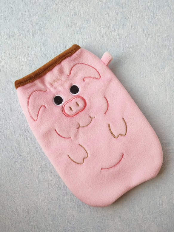 手機袋 6吋手機  - 小柴犬│粉紅迷你豬│吃餅乾的天竺鼠 第2張的照片