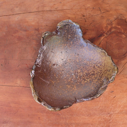 Bizen Ware切碎的盤子（13厘米寬）SR8-015 第3張的照片