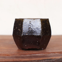 備前焼 三足植木鉢【受皿付き】 u-054 2枚目の画像