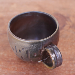 備前焼 コーヒーカップ(丸)　c4-062 3枚目の画像