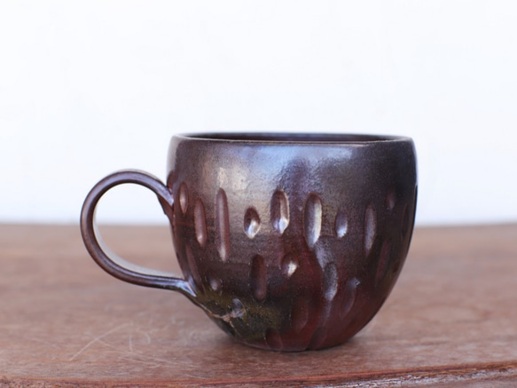 備前焼 コーヒーカップ(丸)　c4-066 2枚目の画像