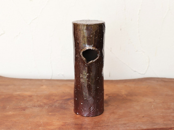 備前焼 掛花入 h3-077 一輪挿し・花瓶・花器 宗兵衛窯 古川宗之輔 通販