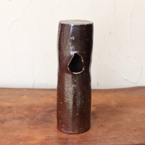 備前焼 掛花入 h3-080 一輪挿し・花瓶・花器 宗兵衛窯 古川宗之輔 通販