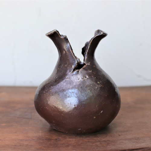 備前焼  花器 備前焼 花入 h2-113 一輪挿し・花瓶・花器 宗兵衛窯 古川宗之輔