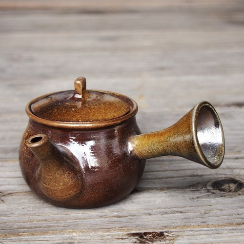 森本良信 備前急須 穴窯焼成煎茶器 備前焼 満容量350ml 備前急須