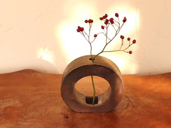 Bizen花瓶（13.5厘米）H2-076 第1張的照片