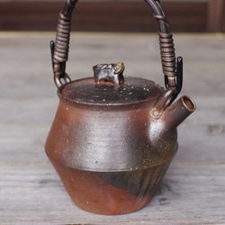 備前陶瓷茶壺木柴k1-049 第3張的照片