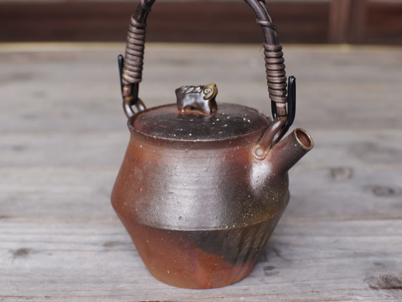 備前陶瓷茶壺木柴k1-049 第3張的照片