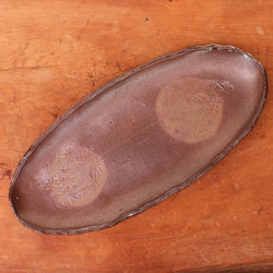 備前陶器橢圓形盤·boita三文魚（約27厘米）sr4-054 第1張的照片