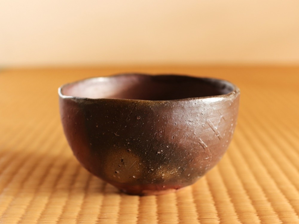 備前焼　茶盌 (桐箱付き)　ty-005