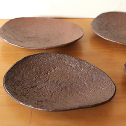 Bizen ware橢圓形盤，4件套（約17.5厘米）sr4-055 第2張的照片