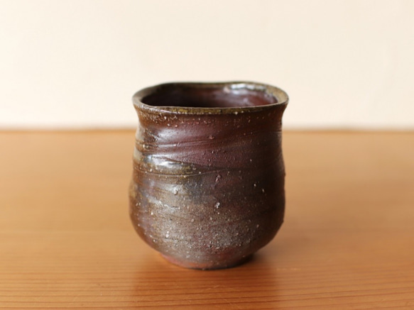 備前焼 湯のみ(中)【ろくろ目】 y2-027 湯呑み 宗兵衛窯 古川宗之輔