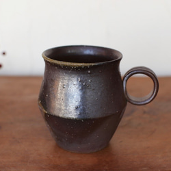 備前焼 コーヒーカップ(野草)　c9-015 1枚目の画像