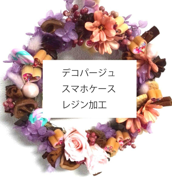 デコパージュスマホケースレジン加工追加 iPhoneケース・カバー
