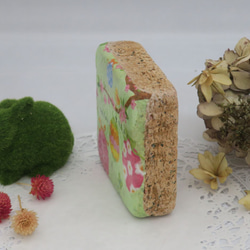 受注制作⭐︎桜とイースターエッグ柄レンガ中サイズ　ガーデニング　置物　オブジェ　インテリア　多肉植物　イースター 3枚目の画像