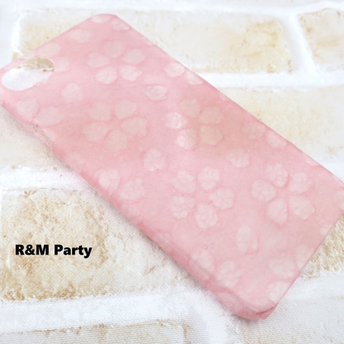 透かし和紙・桜柄スマホケースiPhone16/iPhoneXR/iPhone14