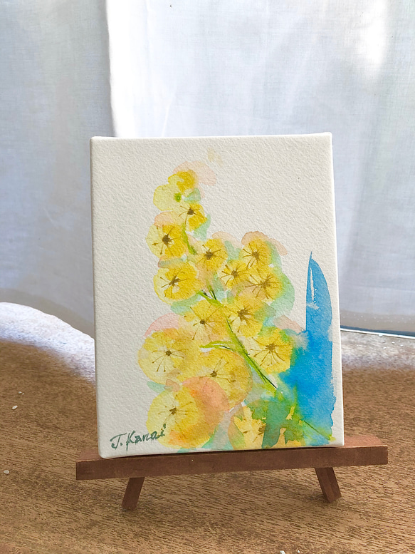 油絵 絵画 アートパネル【ミモザ】 油絵 絵画 アートパネル【ミモザ】