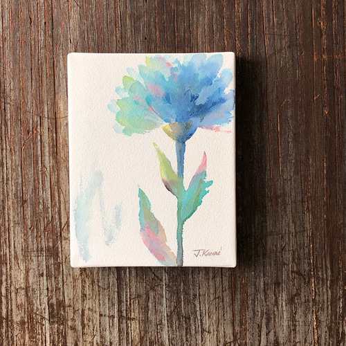 ☆小さな原画パネルアート☆水彩画（花） 絵画 miraclepocket