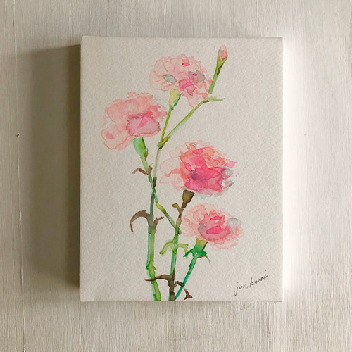 小さなアート原画f0パネル(水彩画)カーネーション01 絵画 小さなアート原画f0パネル(水彩画)カーネーション01 絵画