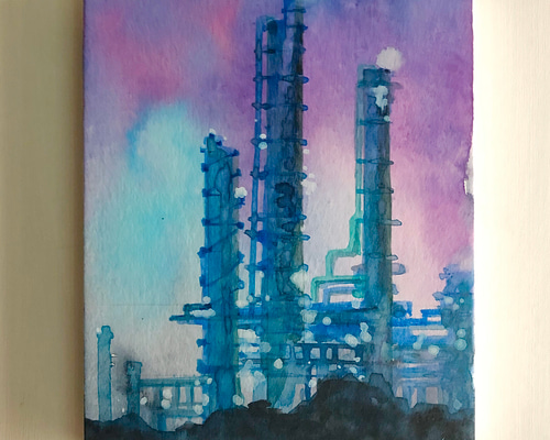 ミズモさま専用（原画）白夜の森【SMサイズ／水彩画／#2638】 小さな