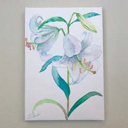 ふわりと舞い降りて　(size L / 10.5x14.5)小さな水彩画　原画 ふわりと舞い降りて (size L / 10.5x14.5)小さな水彩画 原画