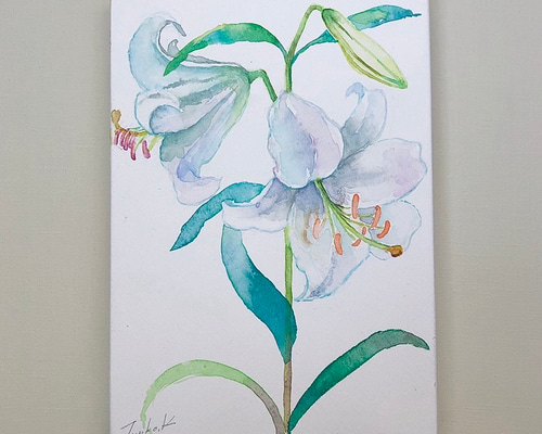 花原画「百合」 絵画 miraclepocket 通販 12962024｜Creema