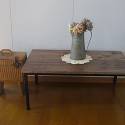 Ａ様よりオーダーの鉄と木のローテーブル 1枚目の画像