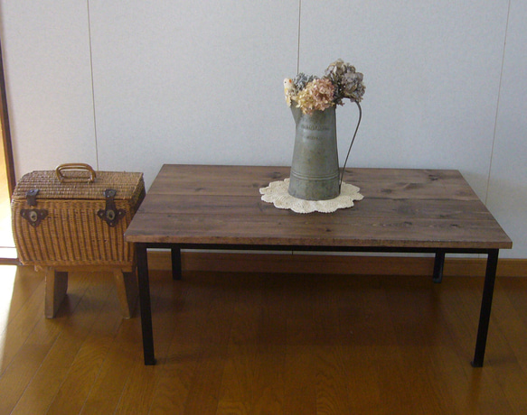 Ａ様よりオーダーの鉄と木のローテーブル 1枚目の画像