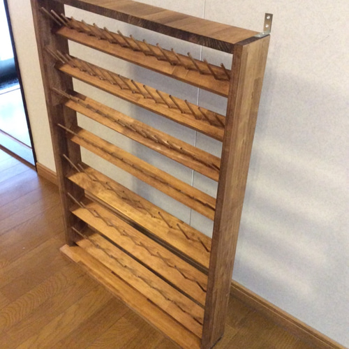 ロックミシン糸 ミシン糸収納棚 大容量合計87本収納 棚・シェルフ