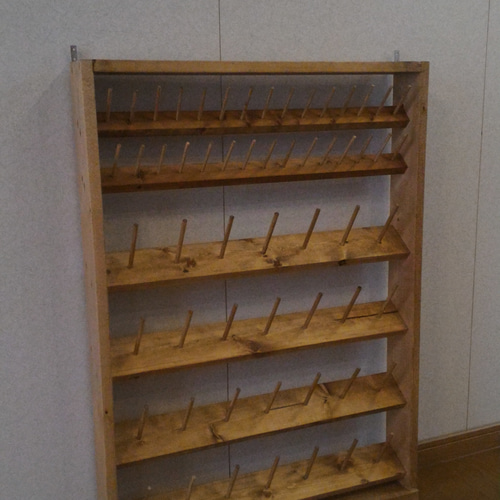 ロックミシン糸 ミシン糸収納棚 大容量合計87本収納 棚・シェルフ