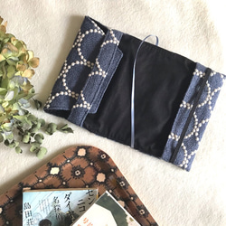 ミナペルホネン⚮̈﻿文庫本ブックカバー②＊minaperhonen生地 ＊ ブック