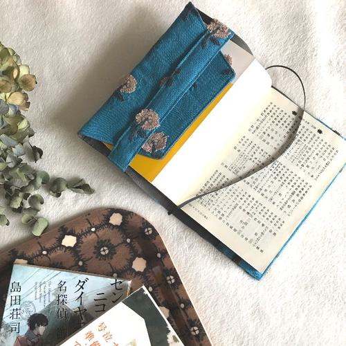 ミナペルホネン⚮̈﻿文庫本ブックカバー②＊minaperhonen生地 ＊ ブック