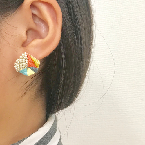 NO BRAND JEWELRY イヤリング・ピアス SUN FRINGE PIERCED EARRINGS(2JP0962)K10 ピアス｜スター