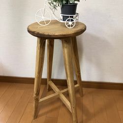 パイン材のスツール（※美果さまオーダー品） 1枚目の画像