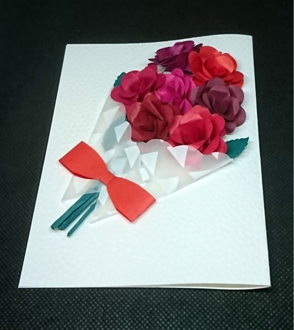 バラの花束のメッセージカード  149 2枚目の画像