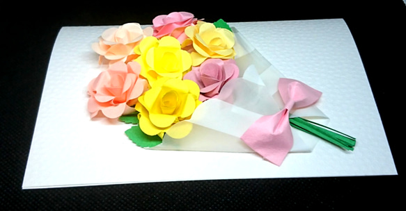 バラの花束のメッセージカード  150 1枚目の画像