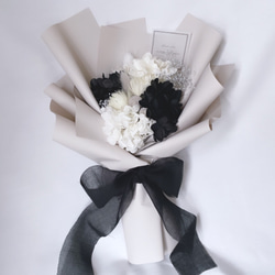 残りわずかです！再販×19 モノトーン系 ラッピングブーケ ドライ