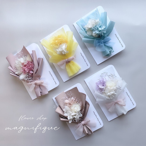再販×28 ♡日本初♡フラワーカード 花束 ブーケ ドライフラワー