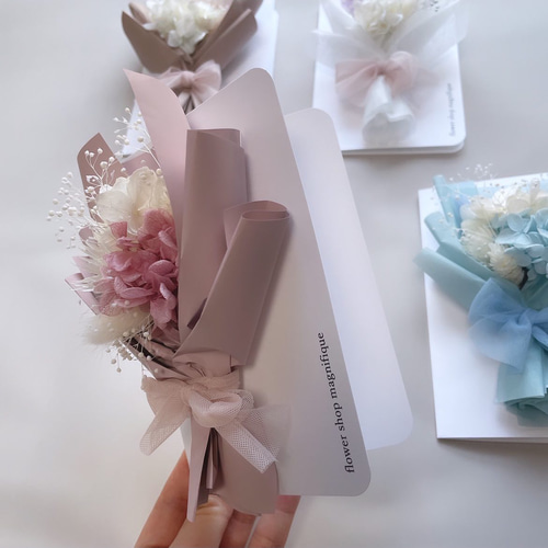 再販×28 ♡日本初♡フラワーカード 花束 ブーケ ドライフラワー