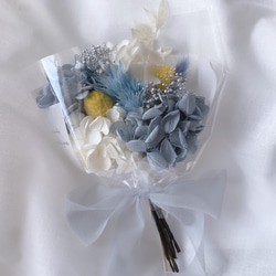 再販×3 ブルー系 ♡ドライフラワー 花束 ブーケ ギフト プレゼント 1枚目の画像