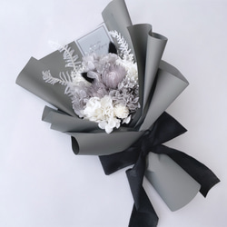 残りわずか！ 再販×36 モノトーン系 ラッピングブーケ ドライフラワー