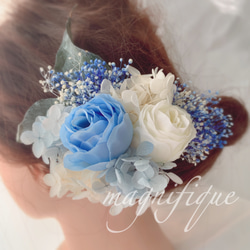 サムシングブルーで幸せな花嫁♡ヘッドドレス 3枚目の画像