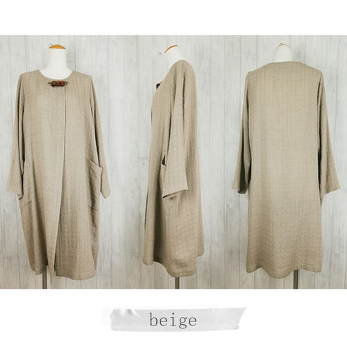 美品！モユル！リネン素材軽い羽織り 羽織もの レディース 羽織り コート 麻 リネン ナチュラル 大人