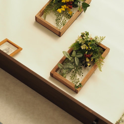 ナチュラルインテリア・ウッドフレーム・アーティフィシャルグリーン（造花）２個セット 5枚目の画像