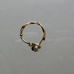 18K Ring  （パール＆アクアマリン） 3枚目の画像