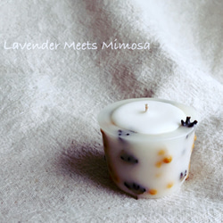 香り選べるミニボタニカルキャンドル ～ Lavender Meets Mimosa ～ 1枚目の画像