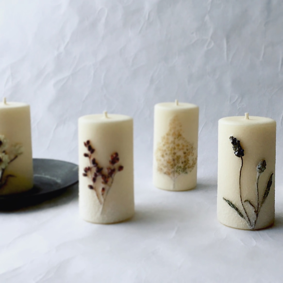 - ブルーサルビア - FROSTED HERBARIUM SOY CANDLE 植物標本キャンドル 3枚目の画像