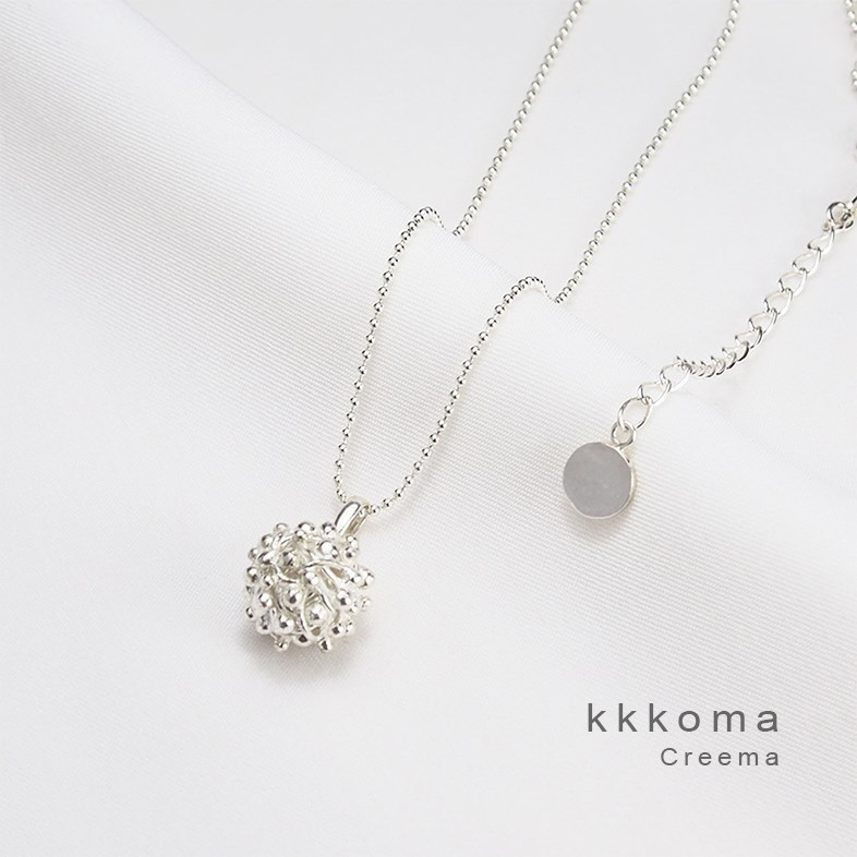 線粒ネックレス　大　シルバーネックレス