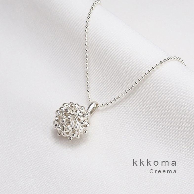線粒ネックレス　大　シルバーネックレス
